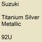 Preview: Suzuki, Titanium Silver Metallic, 92U.